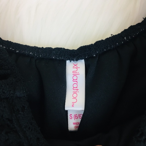 Xhilaration Girls Black & White Lace Dress Size Sm - Picture 3 of 7